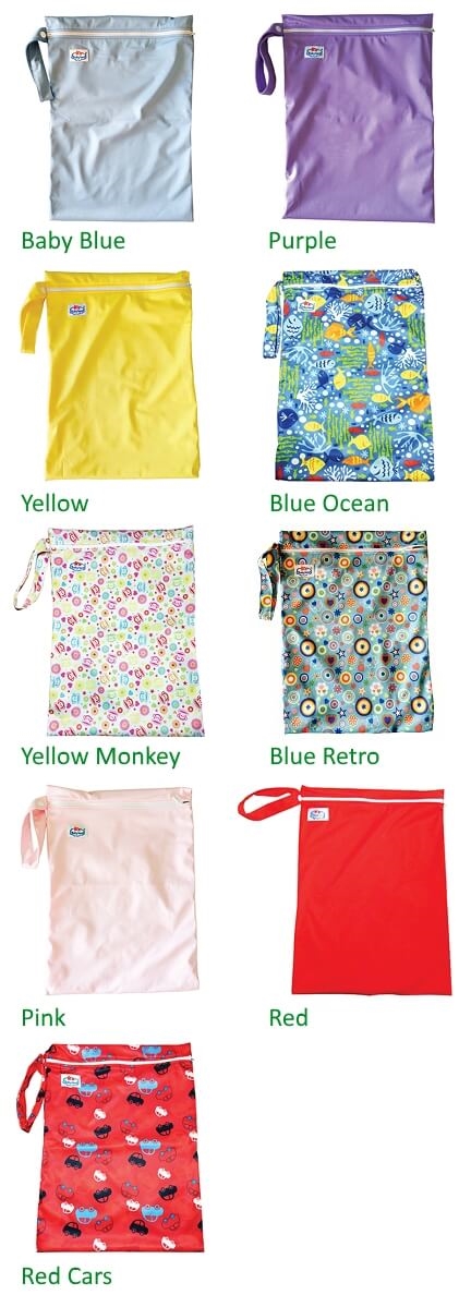 Eco wet dry nappy bag variant overview Eco wet dry nappy bag variant overview